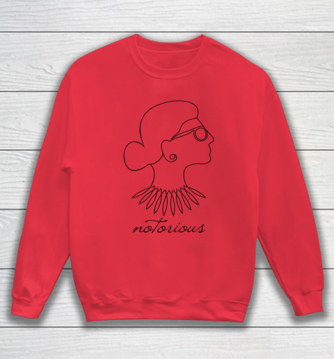 Notorious RBG Ruth Bader Ginsburg Profile Line Drawing Sweatshirt 6