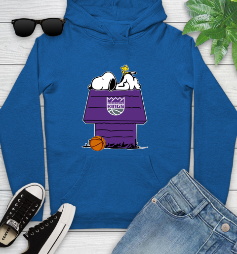 Sacramento Kings NBA Basketball Snoopy Woodstock The Peanuts Movie Youth Hoodie 9
