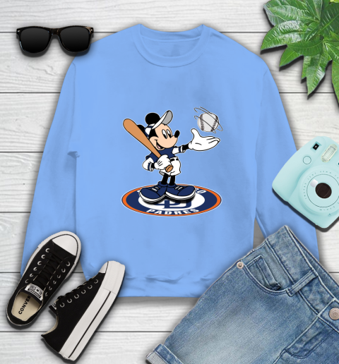 MLB Baseball San Diego Padres Cheerful Mickey Disney Shirt Sweatshirt 11