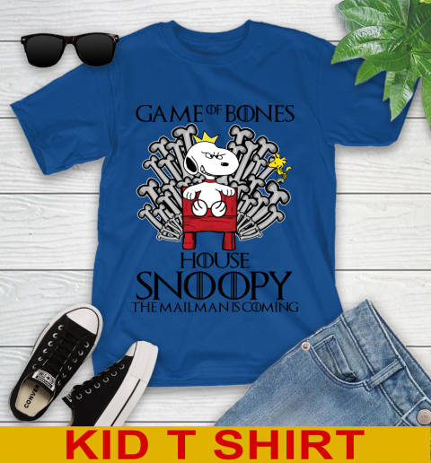 Game of bones house snoopy the mailman is coming tshirt 91