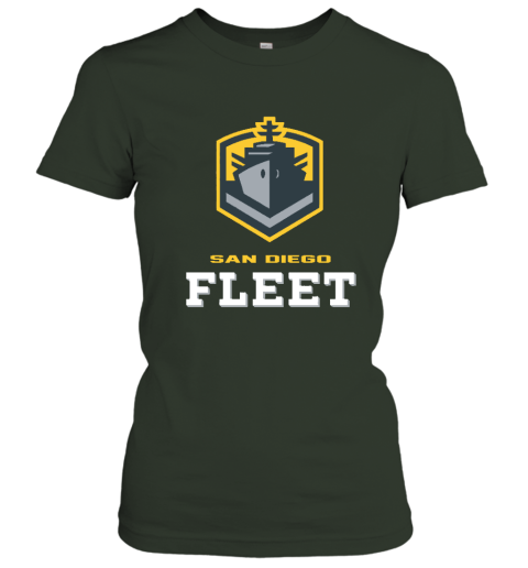 San Diego Fleet logo n6u1 san diego fleetlogo ladies t shirt 20 front forest green