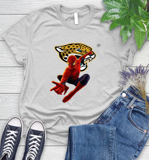 NFL Spider Man Avengers Endgame Football Jacksonville Jaguars Women's T-Shirt