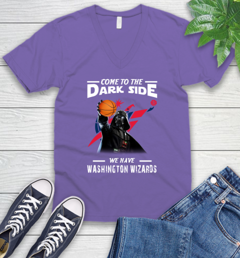 NBA Come To The Dark Side We Have Washington Wizards Star Wars Darth Vader Basketball V-Neck T-Shirt 8