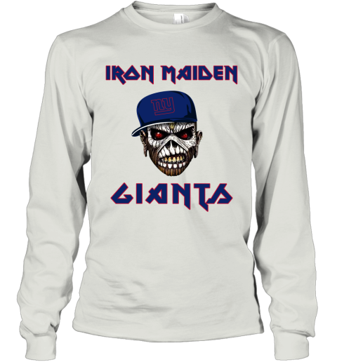 NFL New York Giants Iron Maiden Rock Band Music Football Sports toD4z7oEZ1D long sleeve tee 14 95 151514 front ash