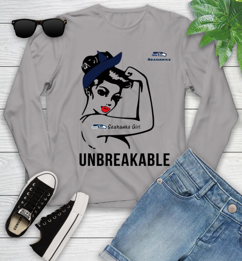 NFL Seattle Seahawks Girl Unbreakable Football Sports Youth Long Sleeve 3