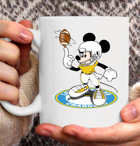 NFL Football Los Angeles Chargers Cheerful Mickey Disney Shirt Ceramic Mug 11oz 2