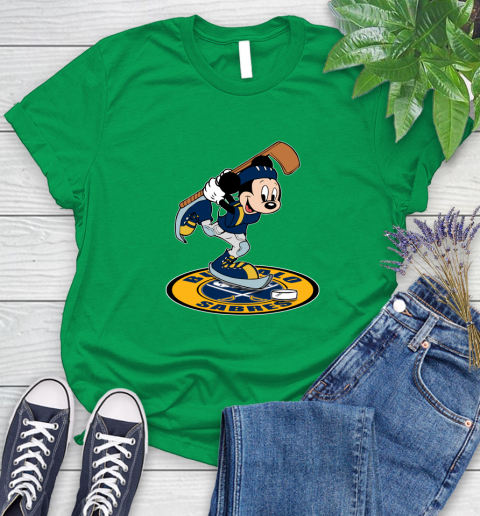 NHL Hockey Buffalo Sabres Cheerful Mickey Disney Shirt Women's T-Shirt 7