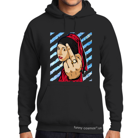 Air Jordan 1 Couture Matching Sneaker Tshirt The girl With The Pearl Earing Middle Finger Red and Black Jordan Tshirt