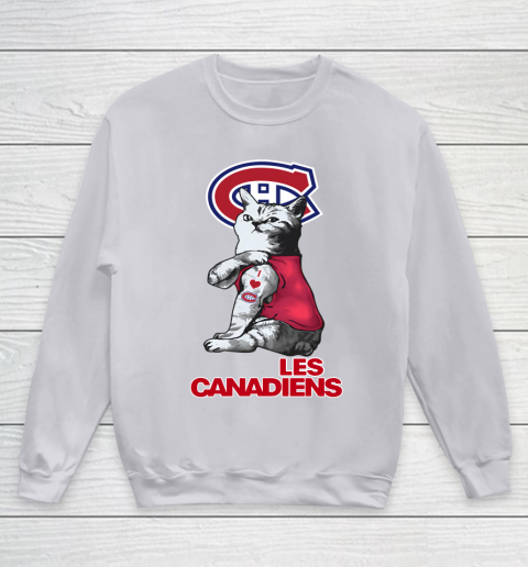 NHL My Cat Loves Montreal Canadiens Hockey Youth Sweatshirt 3