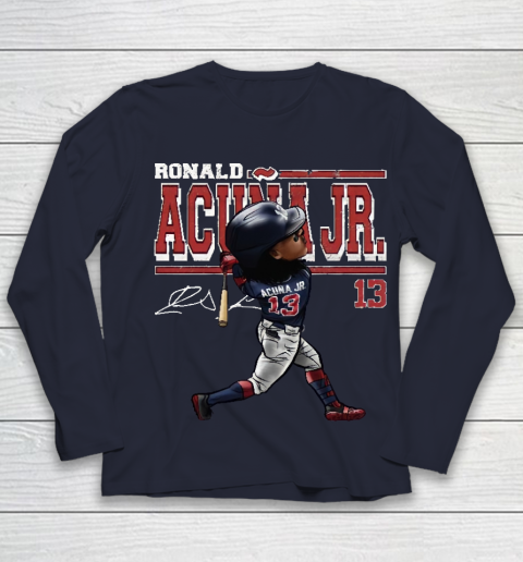 Ronald Acuna Jr Cartoon Youth Long Sleeve 2