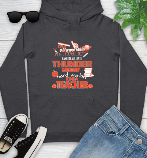 Oklahoma City Thunder NBA I'm A Difference Making Student Caring Basketball Loving Kinda Teacher Youth Hoodie 8