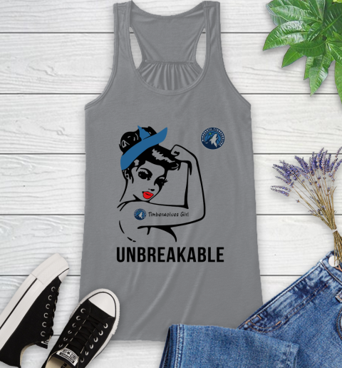 NBA Minnesota Timberwolves Girl Unbreakable Basketball Sports Racerback Tank 3
