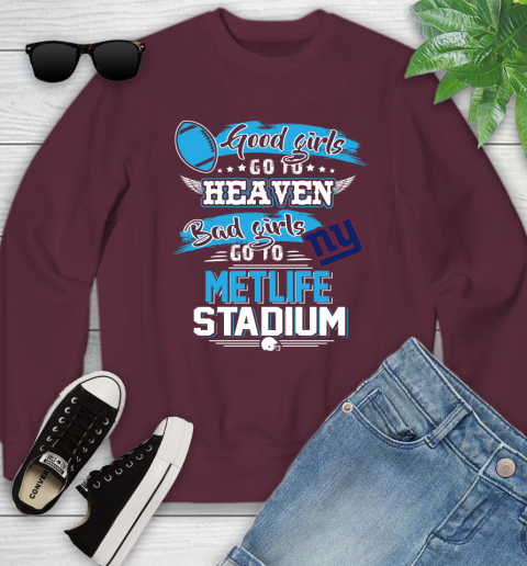 New York Giants NFL Bad Girls Go To Metlife Stadium Shirt Youth Sweatshirt 4