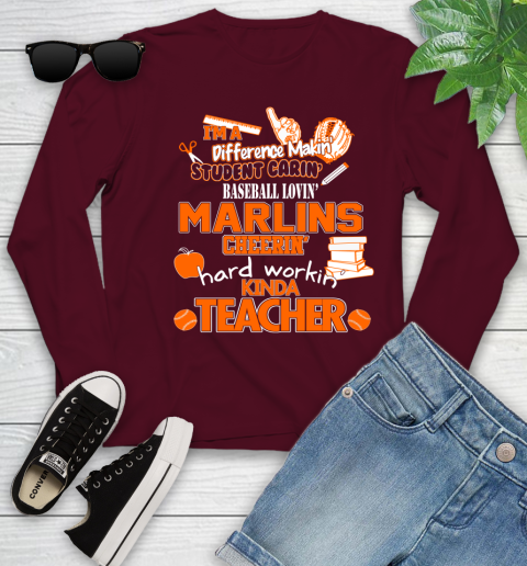 Milwaukee Brewers MLB I'm A Difference Making Student Caring Baseball Loving Kinda Teacher (2) Youth Long Sleeve 6