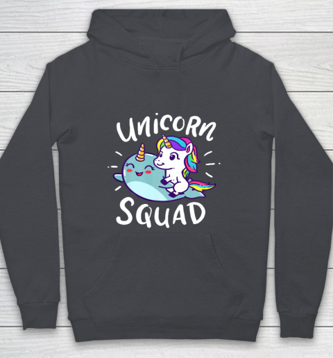 Unicorn Squad Narwhal Funny Cute Birthday Party Present Gift Youth Hoodie 5