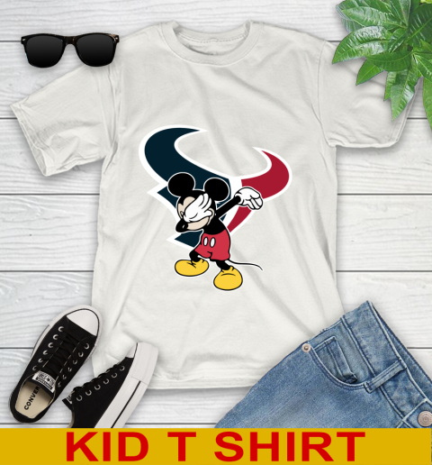 Houston Texans NFL Football Dabbing Mickey Disney Sports Youth T-Shirt