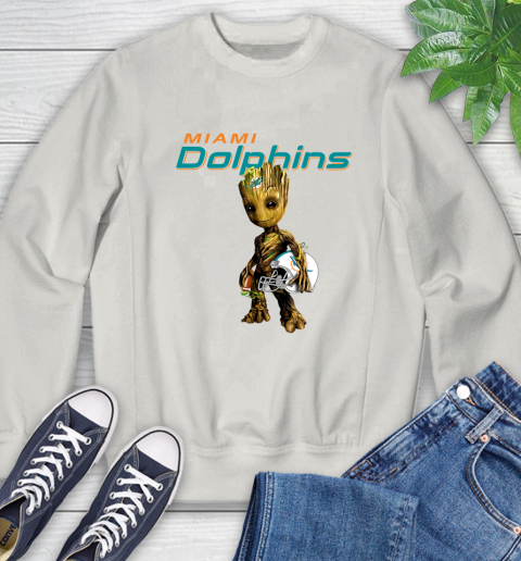 Miami Dolphins NFL Football Groot Marvel Guardians Of The Galaxy Sweatshirt 12