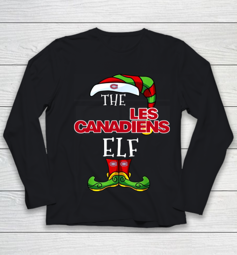Montreal Canadiens Christmas ELF Funny NHL Youth Long Sleeve