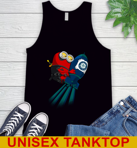 MLB Baseball Seattle Mariners Deadpool Minion Marvel Shirt Tank Top