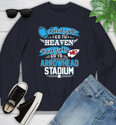 Kansas City Chiefs NFL Bad Girls Go To Arrowhead Stadium Shirt Youth Sweatshirt 2