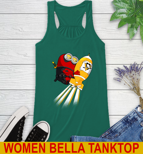 NHL Hockey Pittsburgh Penguins Deadpool Minion Marvel Shirt Racerback Tank 5