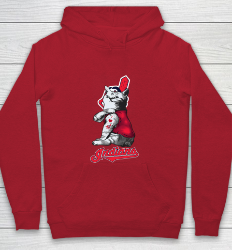 MLB Baseball My Cat Loves Cleveland Indians Youth Hoodie 7