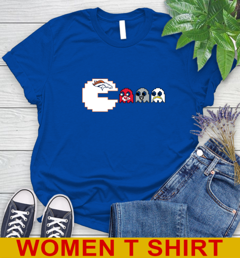 Denver Broncos NFL Football Pac Man Champion Women's T-Shirt 9