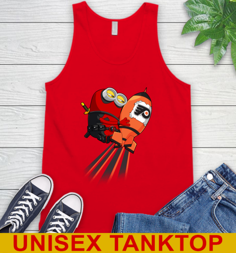 NHL Hockey Philadelphia Flyers Deadpool Minion Marvel Shirt Tank Top 5
