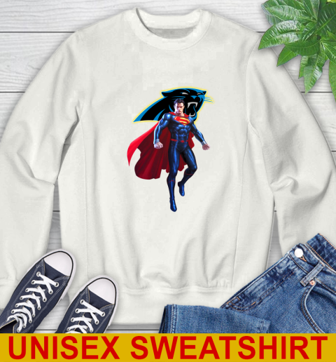 NFL Superman DC Sports Football Carolina Panthers Sweatshirt