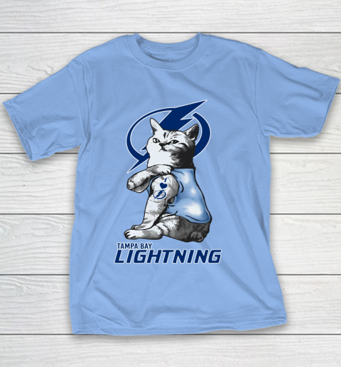 NHL My Cat Loves Tampa Bay Lightning Hockey Youth T-Shirt 8