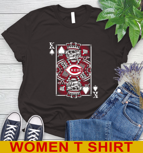 Cincinnati Reds MLB Baseball The King Of Spades Death Cards Shirt Women's T-Shirt 9