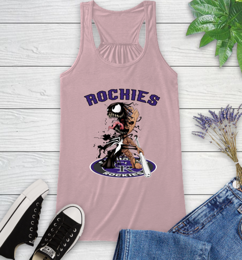 MLB Colorado Rockies Baseball Venom Groot Guardians Of The Galaxy Racerback Tank 11