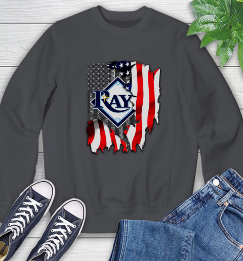Tampa Bay Rays MLB Baseball American Flag Sweatshirt 6