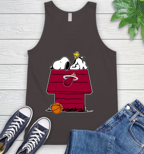 Miami Heat NBA Basketball Snoopy Woodstock The Peanuts Movie Tank Top 7