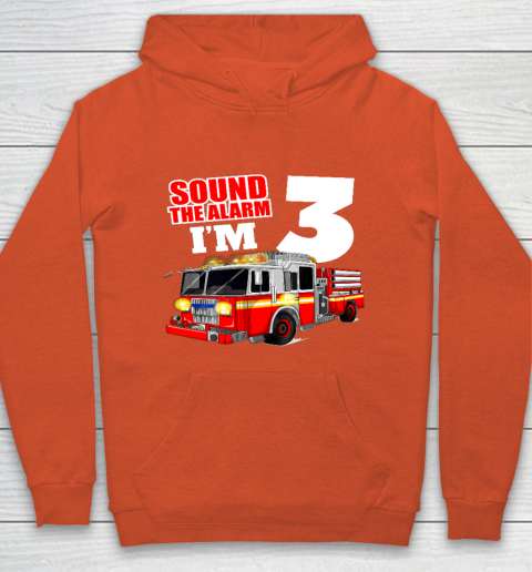 Kids Fire Truck 3rd Birthday T Shirt Boy Firefighter 3 Years Old Hoodie 3
