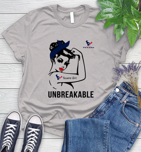 NFL Houston Texans Girl Unbreakable Football Sports Women's T-Shirt 10
