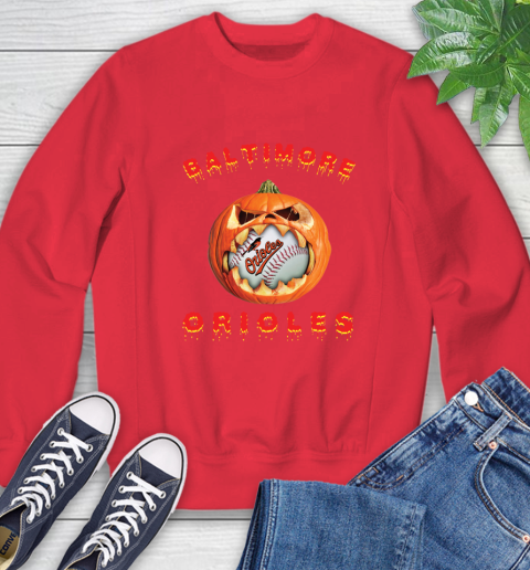 MLB Baltimore Orioles Halloween Pumpkin Baseball Sports Sweatshirt 10