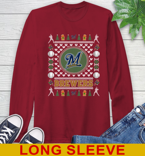 Milwaukee Brewers Merry Christmas MLB Baseball Loyal Fan Long Sleeve T-Shirt 9