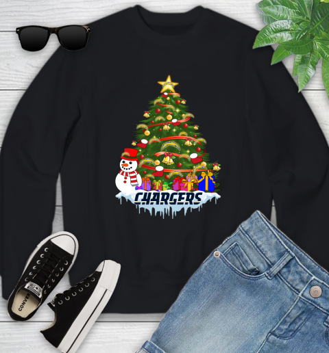 Los Angeles Chargers Merry Christmas NFL Football Sports Youth Sweatshirt 2