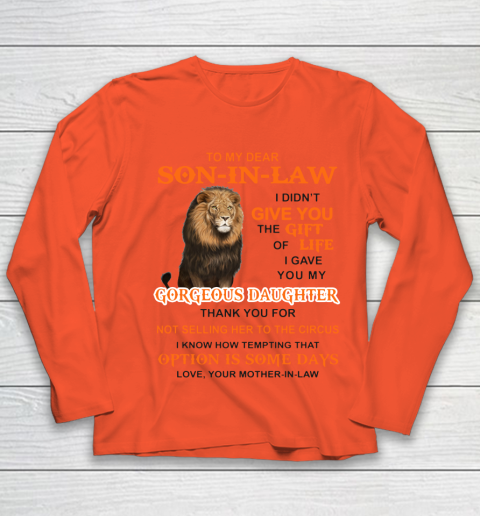 To My Dear Son In Law Youth Long Sleeve 2