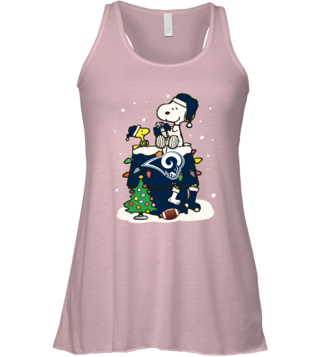 vobz a happy christmas with los angeles rams snoopy flowy tank 32 front soft pink