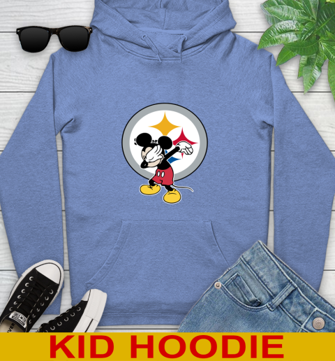 Pittsburgh Steelers NFL Football Dabbing Mickey Disney Sports Youth Hoodie 12