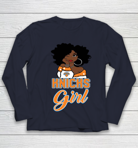 New York Knicks Girl NBA Youth Long Sleeve 3