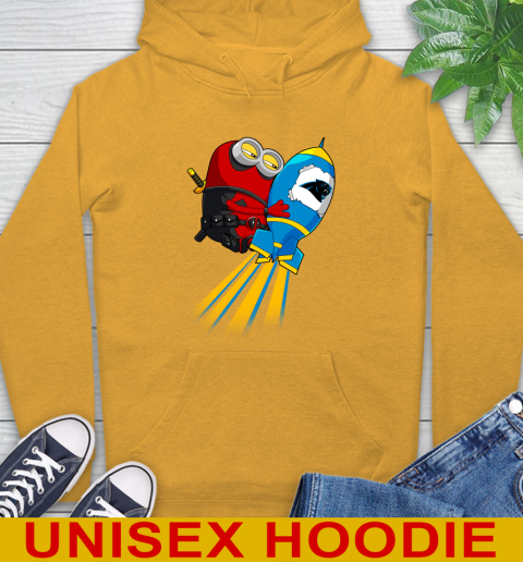 NFL Football Carolina Panthers Deadpool Minion Marvel Shirt Hoodie 2