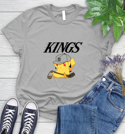 NHL Pikachu Hockey Sports Los Angeles Kings Women's T-Shirt 5