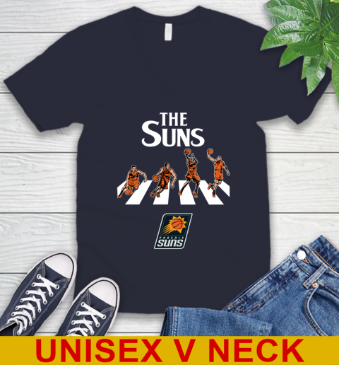 NBA Basketball Phoenix Suns The Beatles Rock Band Shirt V-Neck T-Shirt - Image 3