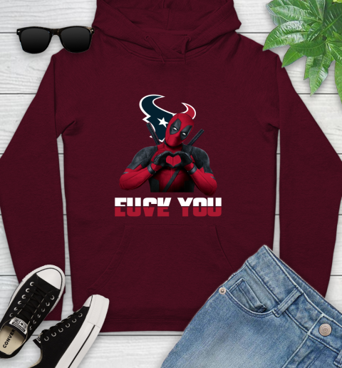 NHL Houston Texans Deadpool Love You Fuck You Football Sports Youth Hoodie 7