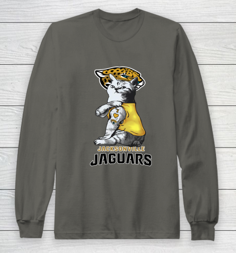 NFL Football My Cat Loves Jacksonville Jaguars Long Sleeve T-Shirt 5