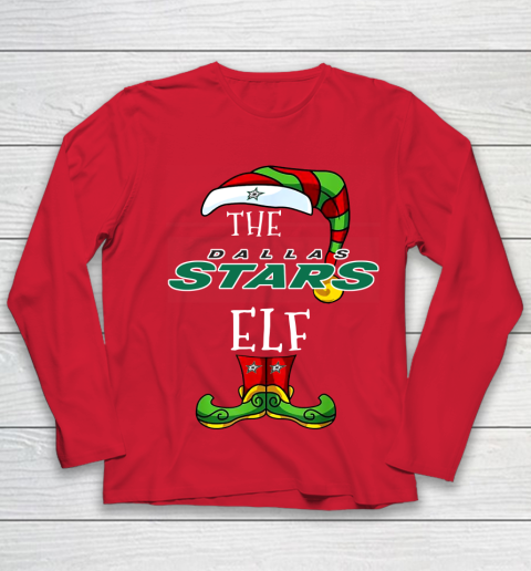 Dallas Stars Christmas ELF Funny NHL Youth Long Sleeve 8