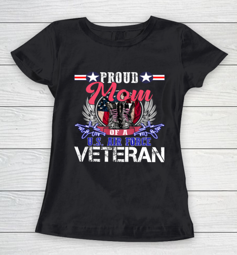 Veteran Shirt Vintage Proud Mom Of A U S Air Force Veteran Women's T-Shirt